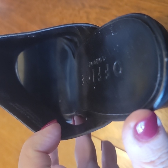 Office london silver holographic chunky sole platform mules heels sandals 39 - Picture 5 of 10